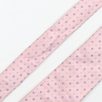 Autograph Mens Pink Geometric Silk Pointed Tie One Size