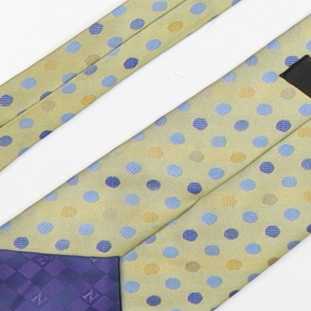 NEXT Mens Multicoloured Polka Dot Silk Pointed Tie One Size