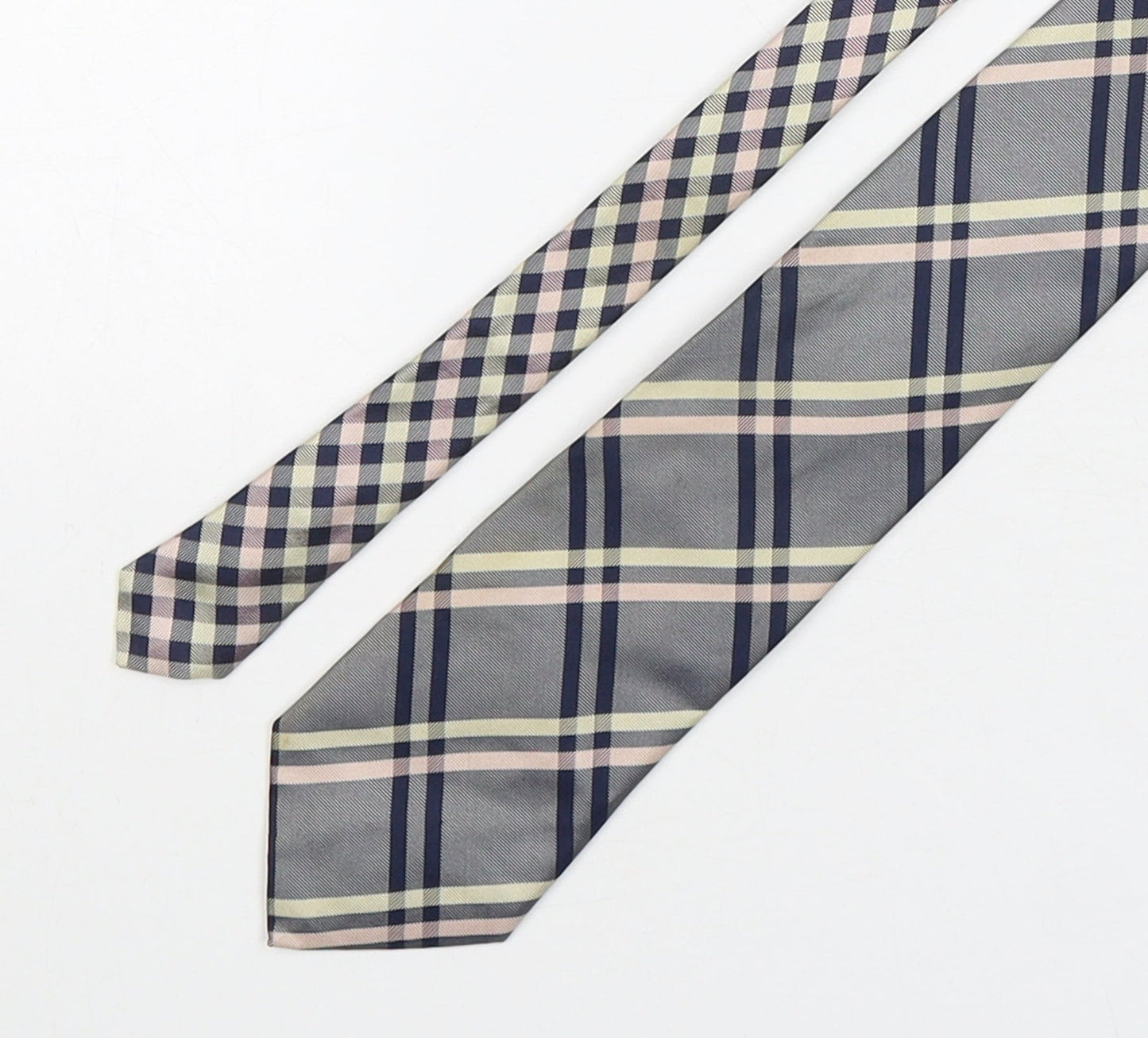 NEXT Mens Multicoloured Plaids & Checks Silk Pointed Tie One Size