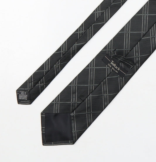 TieRack Mens Multicoloured Plaids & Checks Silk Pointed Tie One Size