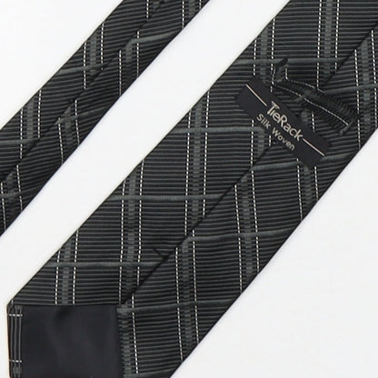 TieRack Mens Multicoloured Plaids & Checks Silk Pointed Tie One Size