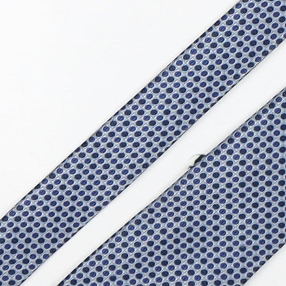 Greenwoods Mens Blue Polka Dot Polyester Pointed Tie One Size