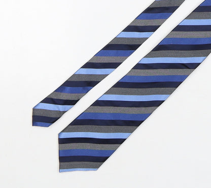 Marks and Spencer Mens Multicoloured Striped Silk Pointed Tie One Size