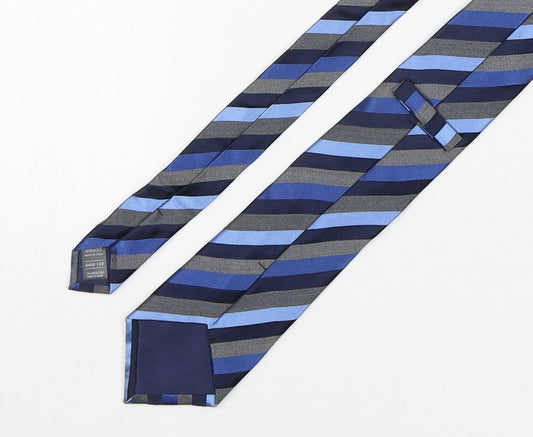 Marks and Spencer Mens Multicoloured Striped Silk Pointed Tie One Size