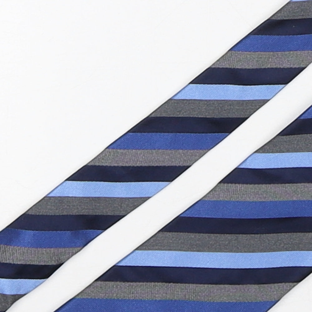 Marks and Spencer Mens Multicoloured Striped Silk Pointed Tie One Size