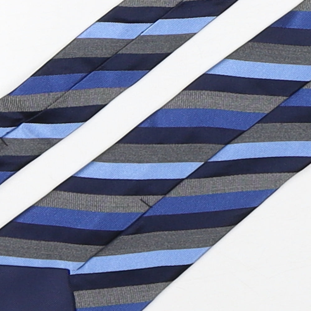 Marks and Spencer Mens Multicoloured Striped Silk Pointed Tie One Size