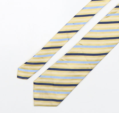 Hathaway Mens Multicoloured Striped Silk Pointed Tie One Size