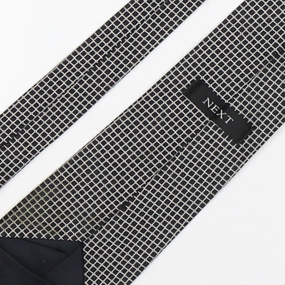NEXT Mens Multicoloured Plaids & Checks Silk Pointed Tie One Size