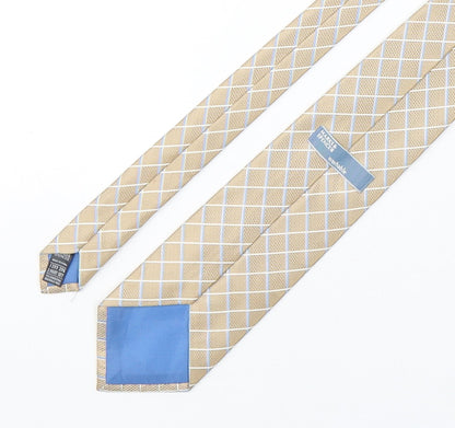 Marks and Spencer Mens Multicoloured Plaids & Checks Polyester Pointed Tie One Size