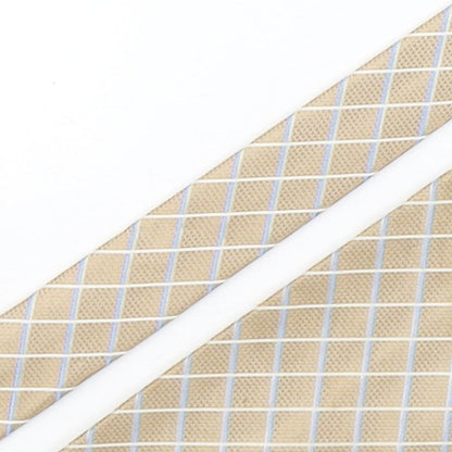 Marks and Spencer Mens Multicoloured Plaids & Checks Polyester Pointed Tie One Size