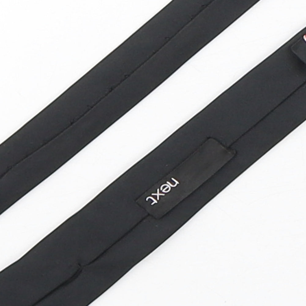 NEXT Mens Black  Polyester Pointed Tie One Size