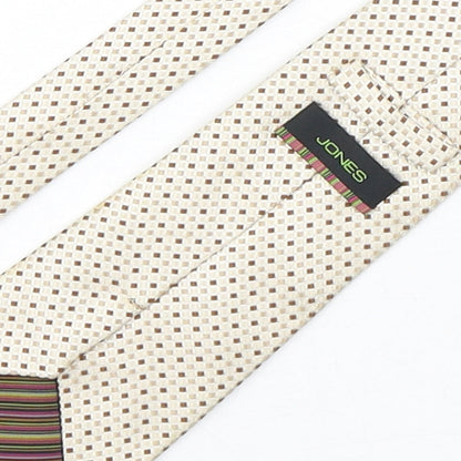 Jones  Mens Multicoloured Plaids & Checks Silk Pointed Tie One Size