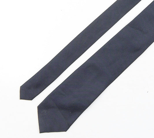 Marks and Spencer Mens Blue Polka Dot Polyester Pointed Tie One Size