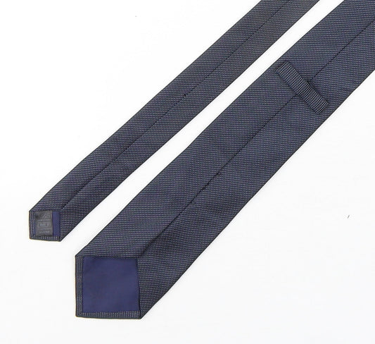 Marks and Spencer Mens Blue Polka Dot Polyester Pointed Tie One Size