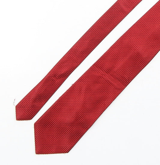 Marks and Spencer Mens Red Grenadine Polyester Pointed Tie One Size