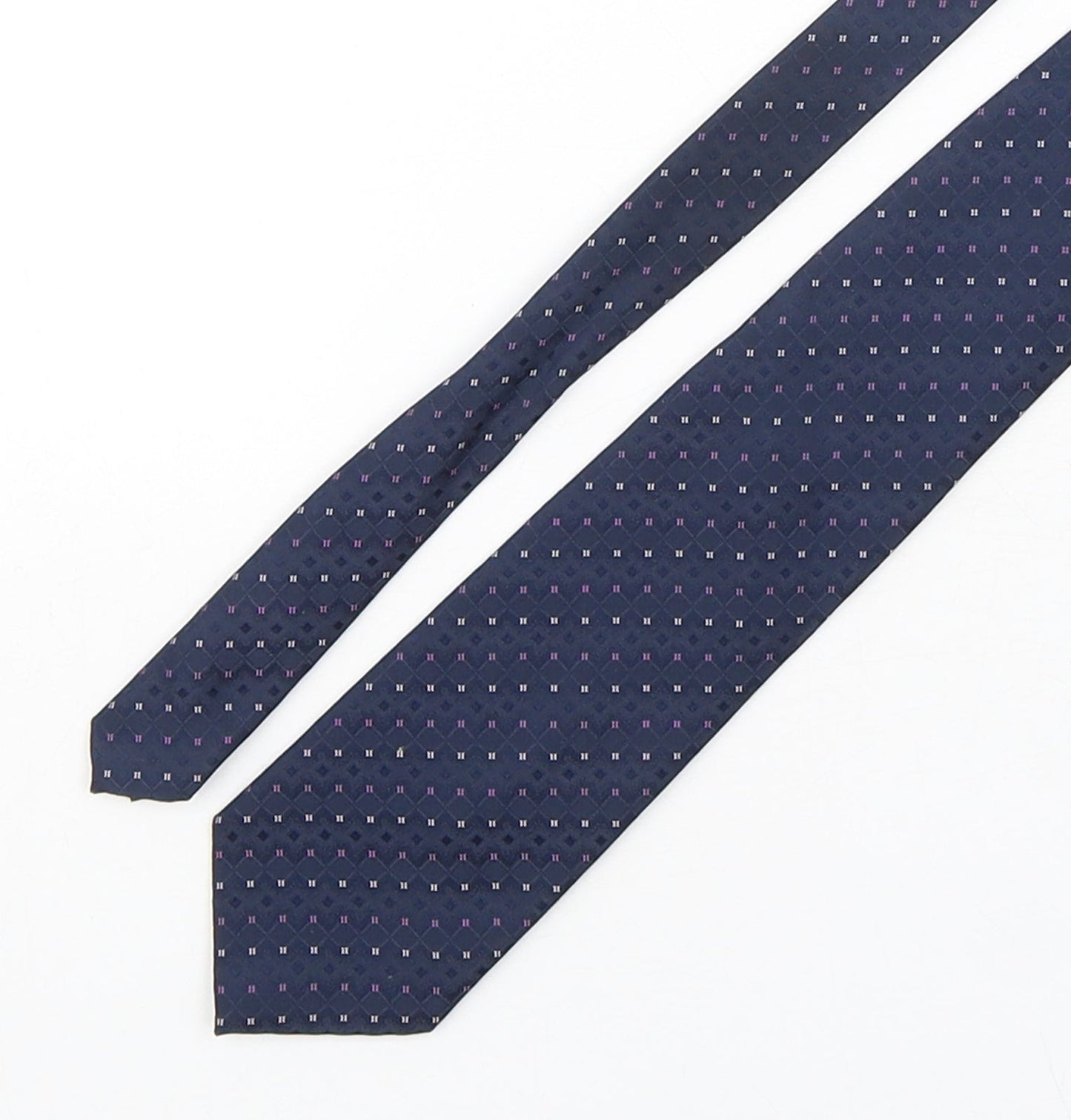 Marks and Spencer Mens Multicoloured Plaids & Checks Polyester Pointed Tie One Size