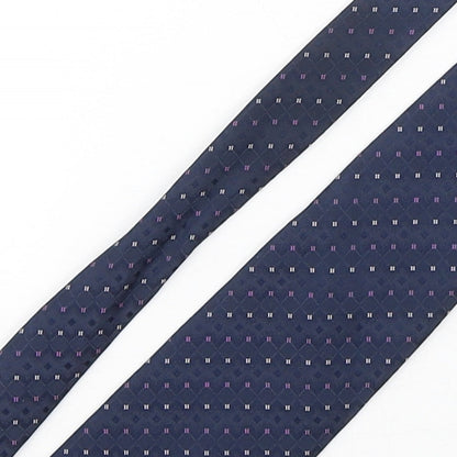 Marks and Spencer Mens Multicoloured Plaids & Checks Polyester Pointed Tie One Size