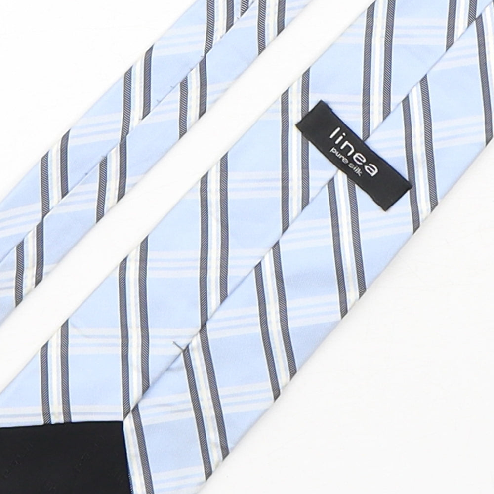 Linea Mens Multicoloured Striped Silk Pointed Tie One Size