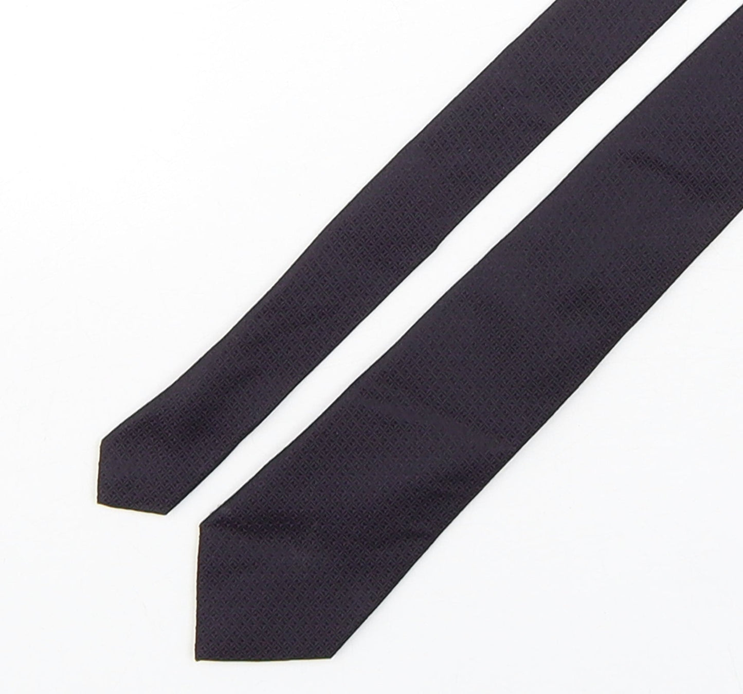 Autograph Mens Purple Geometric Silk Pointed Tie One Size