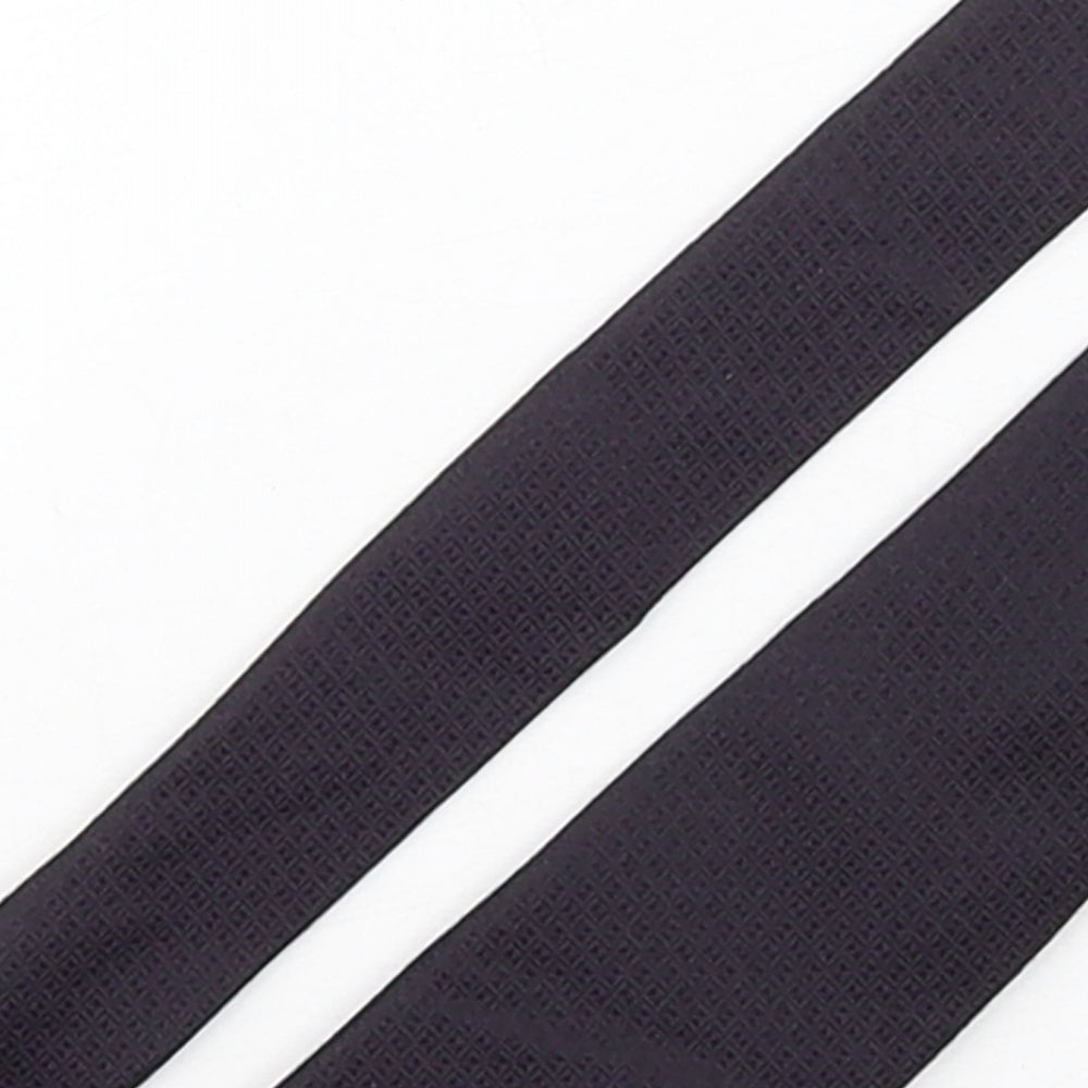 Autograph Mens Purple Geometric Silk Pointed Tie One Size