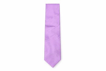 Front view of Hawes & Curtis men’s purple polka dot silk pointed tie one size