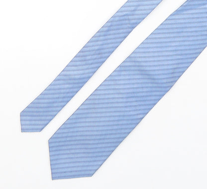 Mens Douglas Blue Striped  Pointed Tie