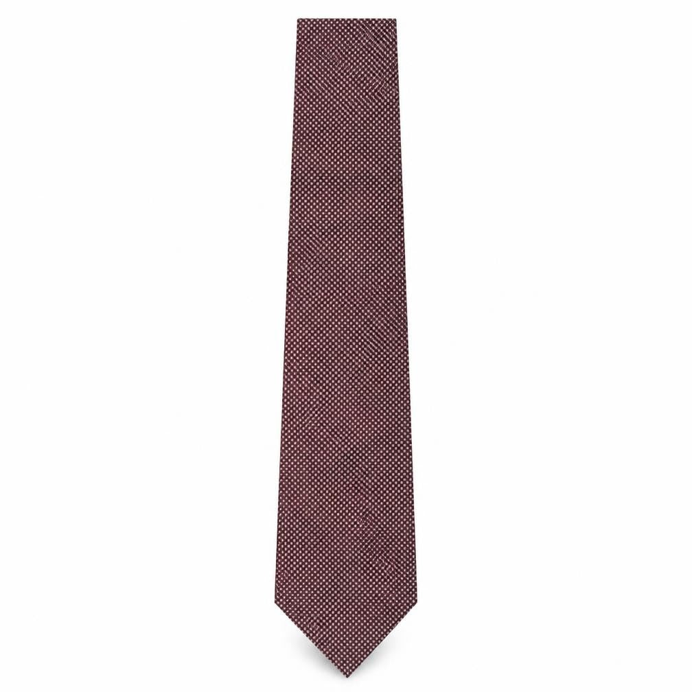 Mens Blazer Red Geometric  Pointed Tie