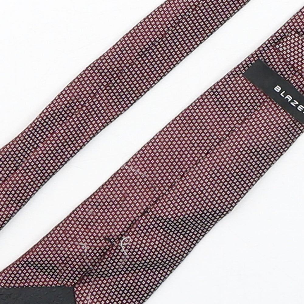 Mens Blazer Red Geometric  Pointed Tie