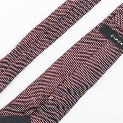 Mens Blazer Red Geometric  Pointed Tie