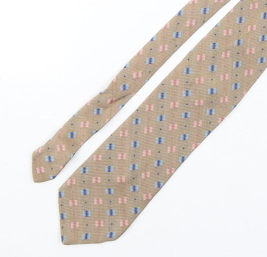 Profuomo Mens Multicoloured Geometric Silk Pointed Tie One Size