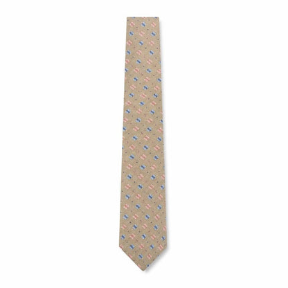 Mens Profuomo Multicoloured Geometric  Pointed Tie