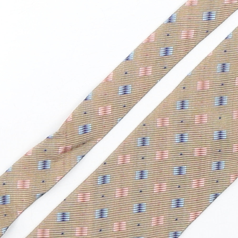 Profuomo Mens Multicoloured Geometric Silk Pointed Tie One Size