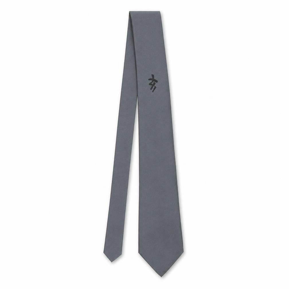 Mens River Island Grey No Pattern  Pointed Tie