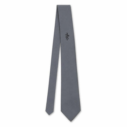 Mens River Island Grey No Pattern  Pointed Tie
