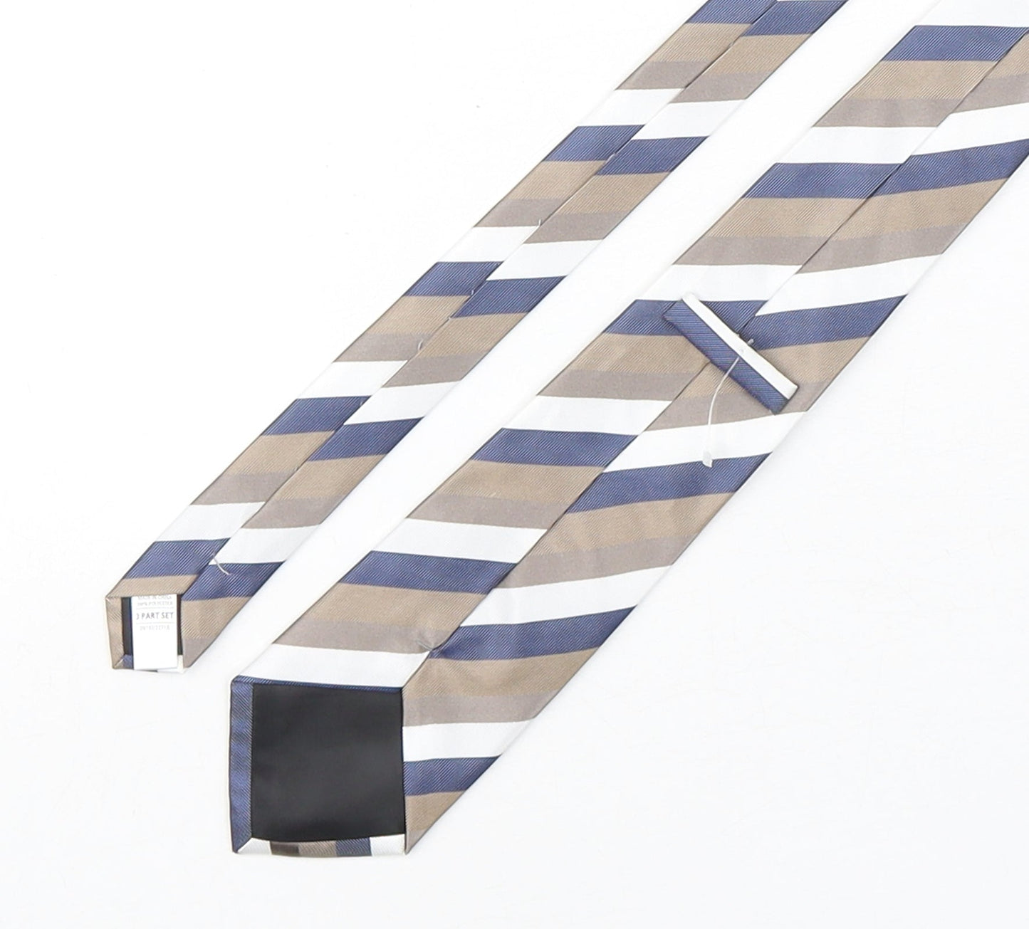 Preworn Mens Multicoloured Striped Polyester Pointed Tie One Size