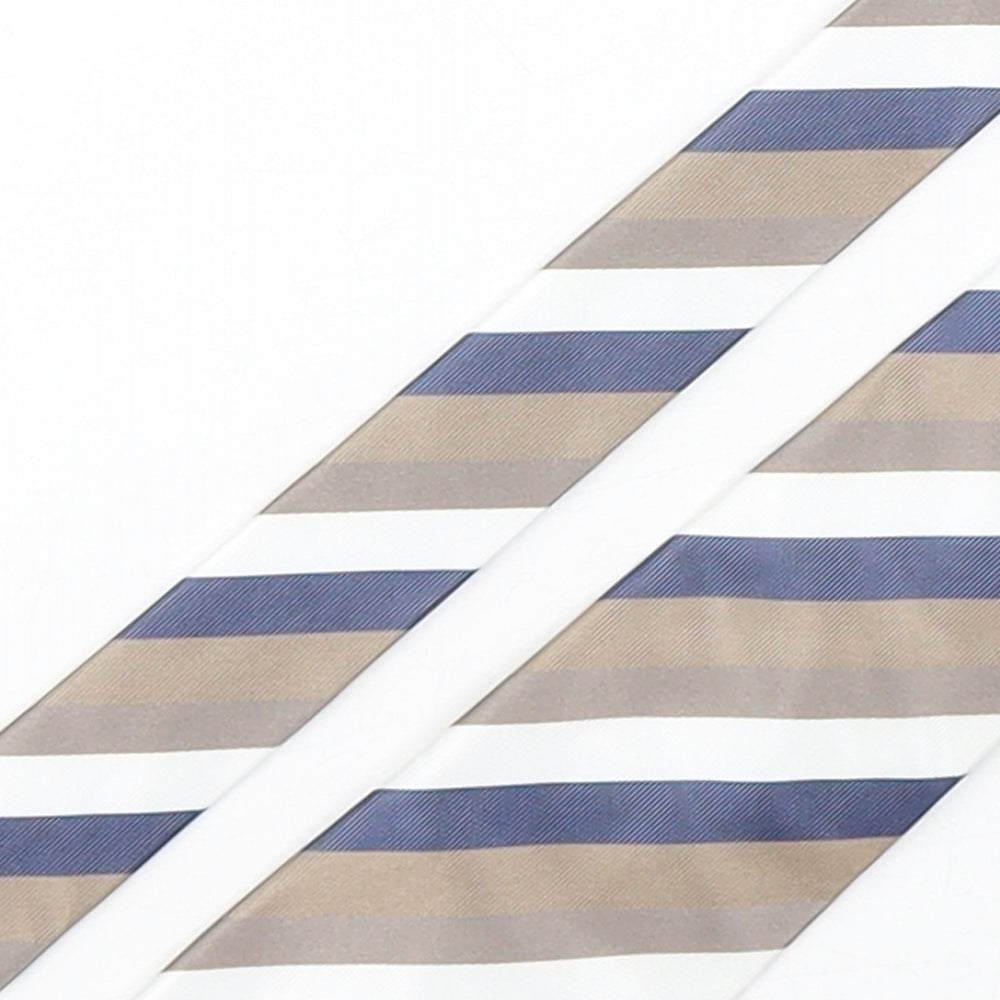 Preworn Mens Multicoloured Striped Polyester Pointed Tie One Size