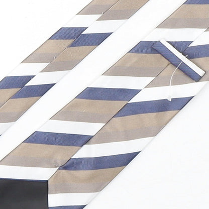 Preworn Mens Multicoloured Striped Polyester Pointed Tie One Size