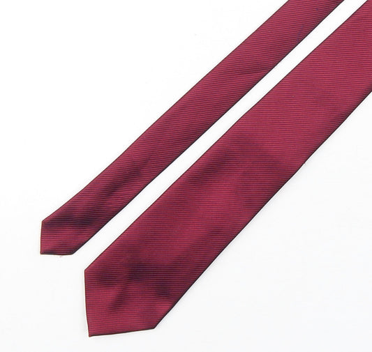 Marks and Spencer Mens Purple Striped Polyester Pointed Tie One Size