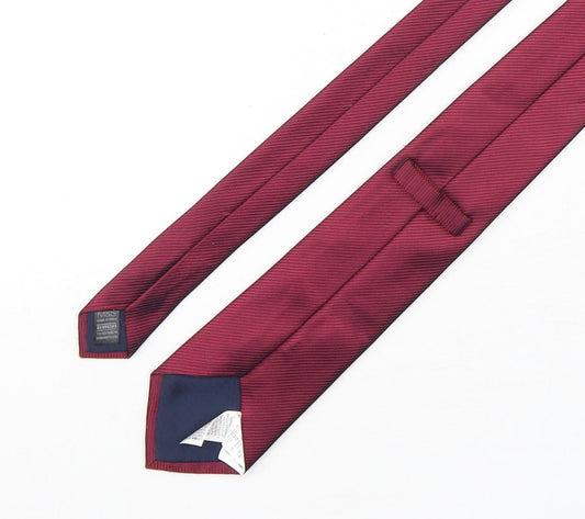 Marks and Spencer Mens Purple Striped Polyester Pointed Tie One Size