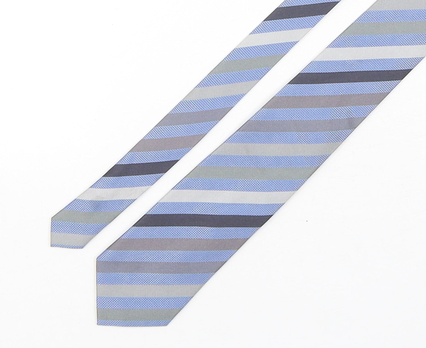 John Lewis  Mens Multicoloured Striped Silk Pointed Tie One Size