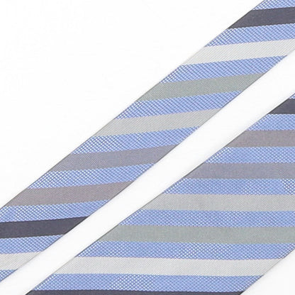 John Lewis  Mens Multicoloured Striped Silk Pointed Tie One Size