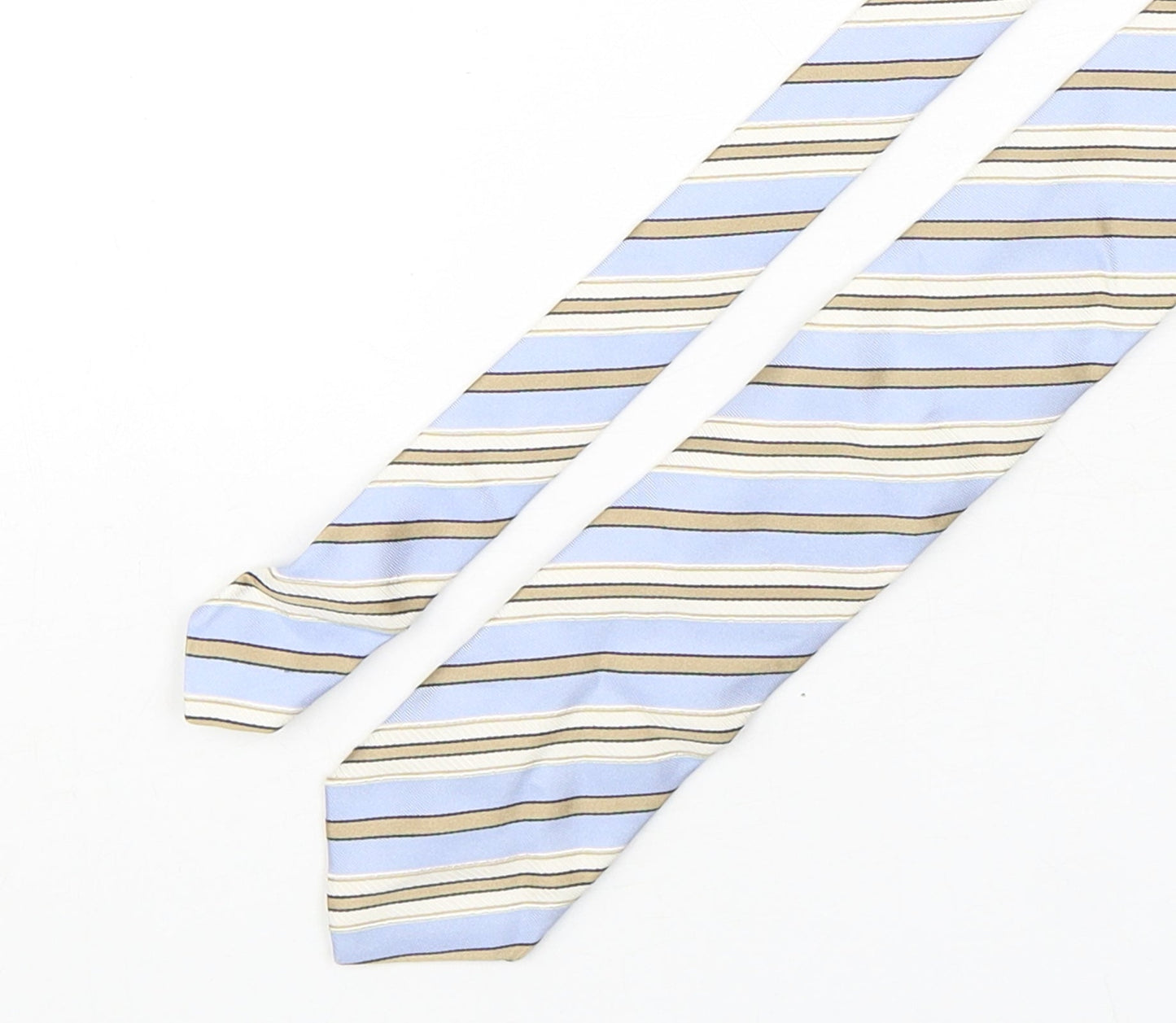 Profuomo Mens Multicoloured Striped Silk Pointed Tie One Size