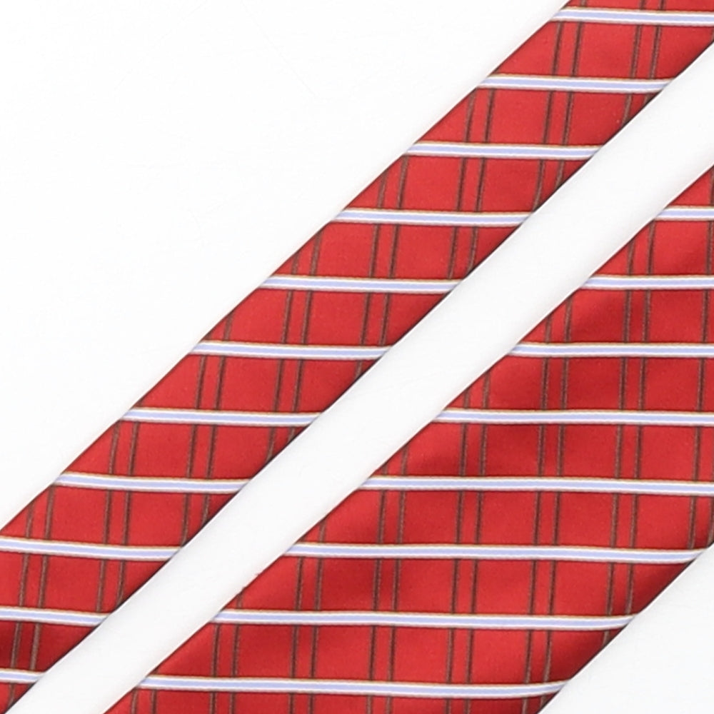 Michelsons Mens Multicoloured Plaids & Checks Silk Pointed Tie One Size