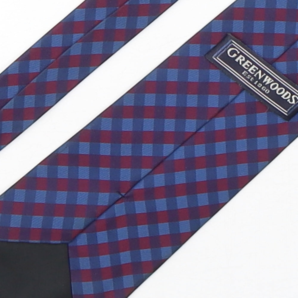 Mens Greenwoods Multicoloured Plaids & Checks  Pointed Tie