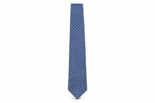 Front view of BHS men’s blue geometric silk pointed tie one size
