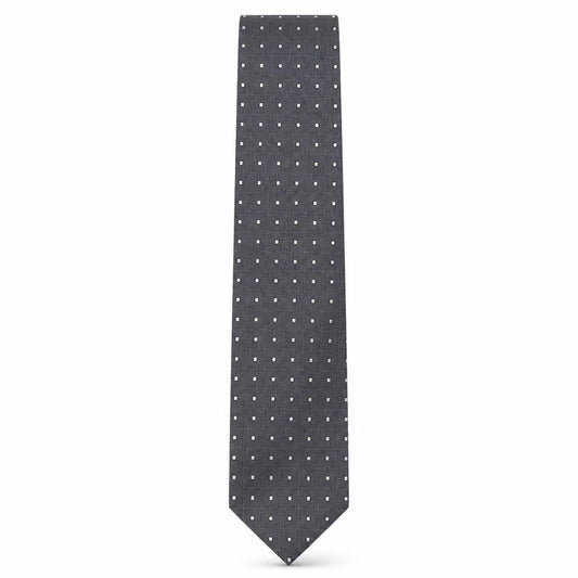 Front view of BHS men’s multicoloured geometric polyester pointed tie one size