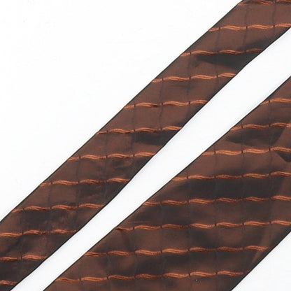 River Island  Mens Brown Striped Polyester Pointed Tie One Size
