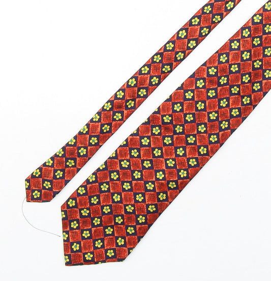 NEXT Mens Multicoloured Plaids & Checks Silk Pointed Tie One Size