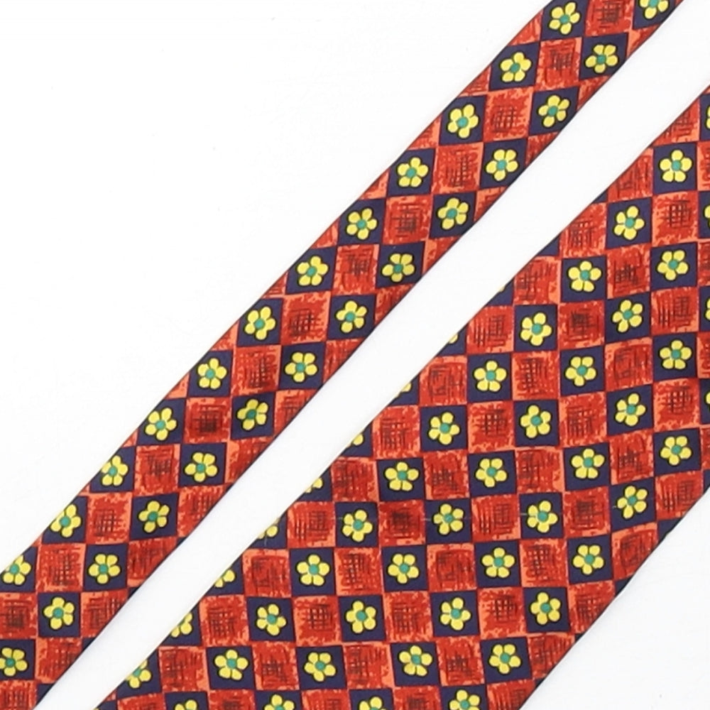 NEXT Mens Multicoloured Plaids & Checks Silk Pointed Tie One Size