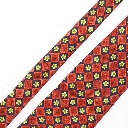 NEXT Mens Multicoloured Plaids & Checks Silk Pointed Tie One Size